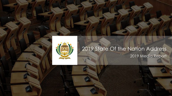 SONA 2019 media analysis with top themes and social media conversations